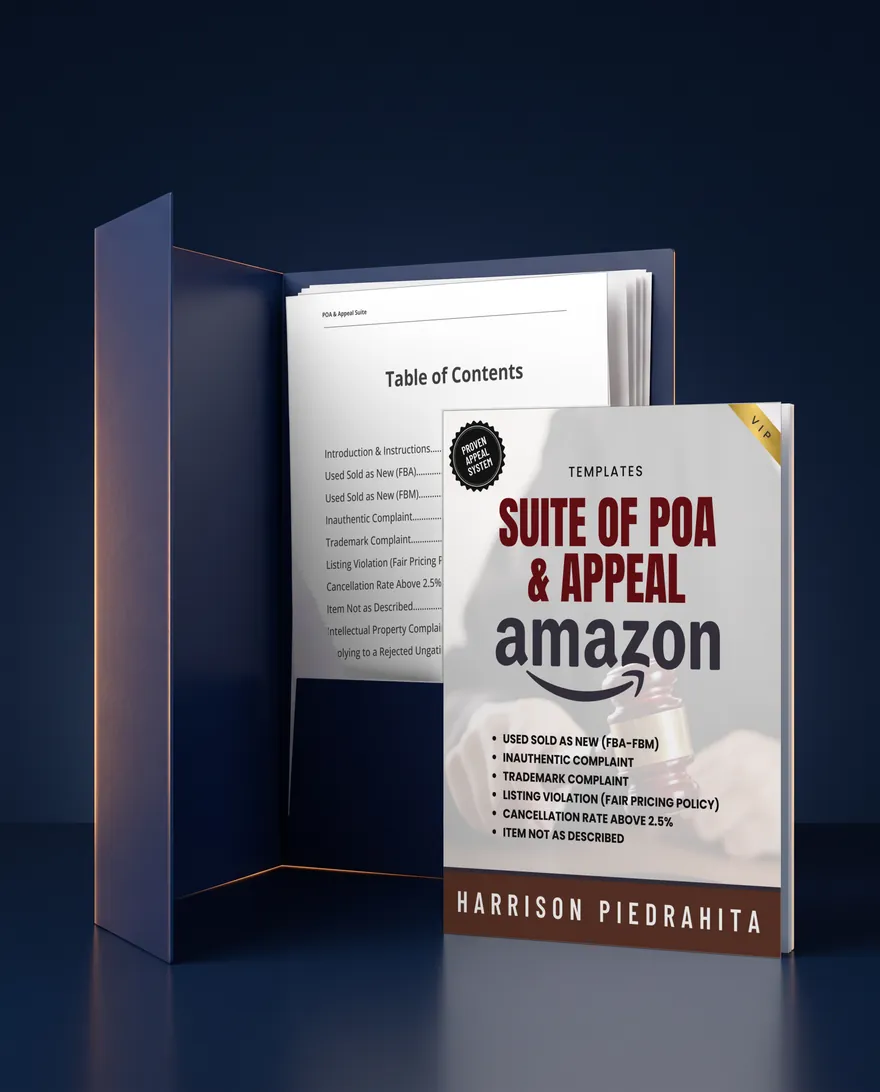 The POA and Suspension Appeal Kit booklet in front of a folder with the templates