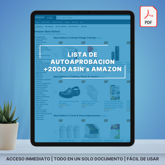 Lista de +2000 ASINs para Autoaprobación